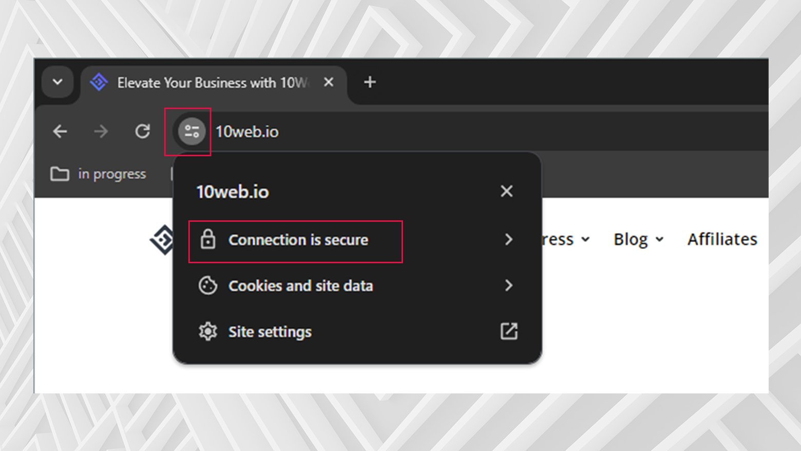 Se muestra el icono del candado en un sitio HTTPS en Chrome.