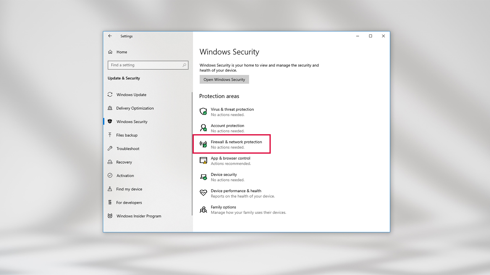 Desactivar el Firewall de Windows ayuda a solucionar los errores del servidor dns que no responde.
