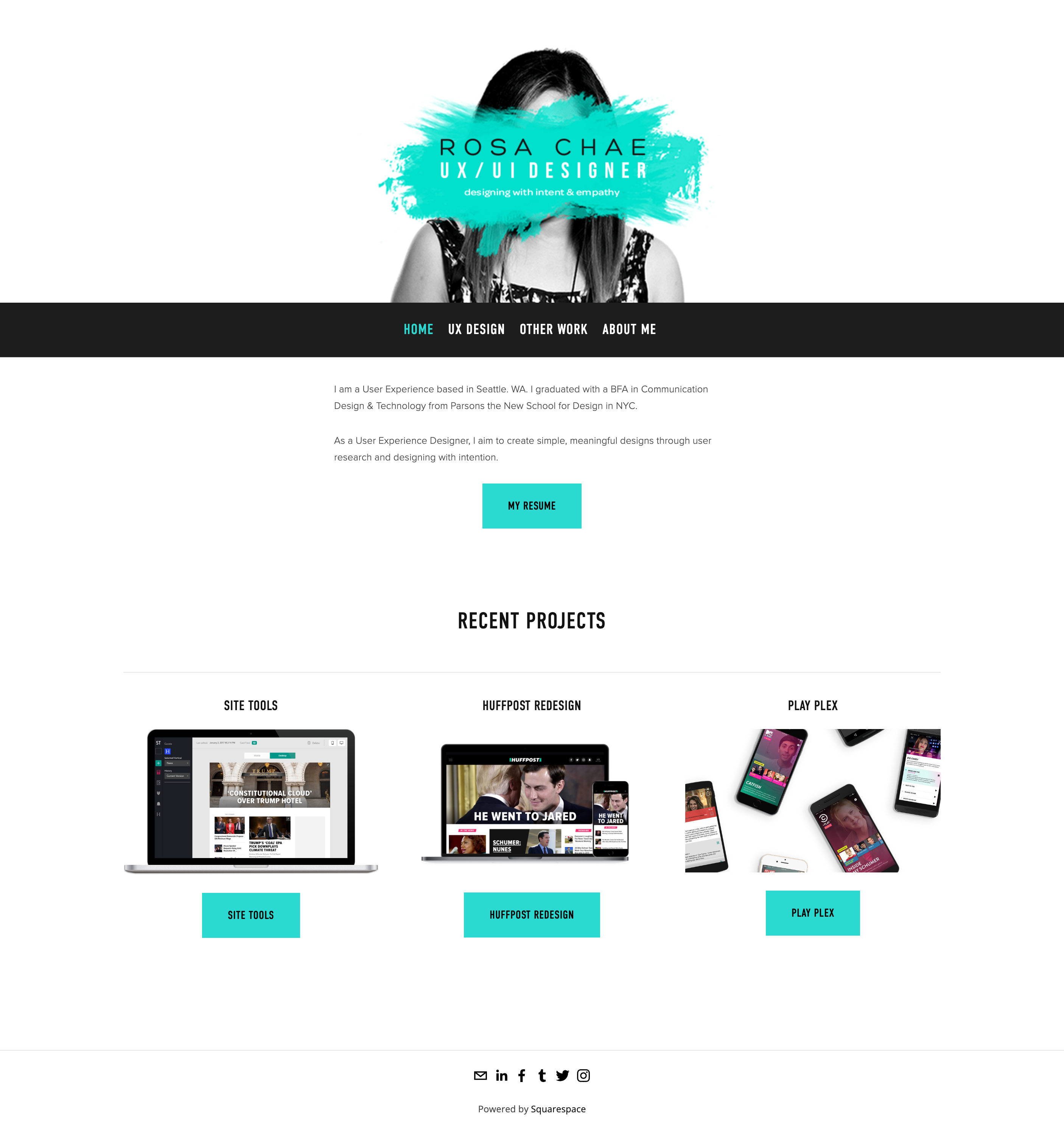 25 Best Resume Website Examples - Rosa Chae Resume Website Example 