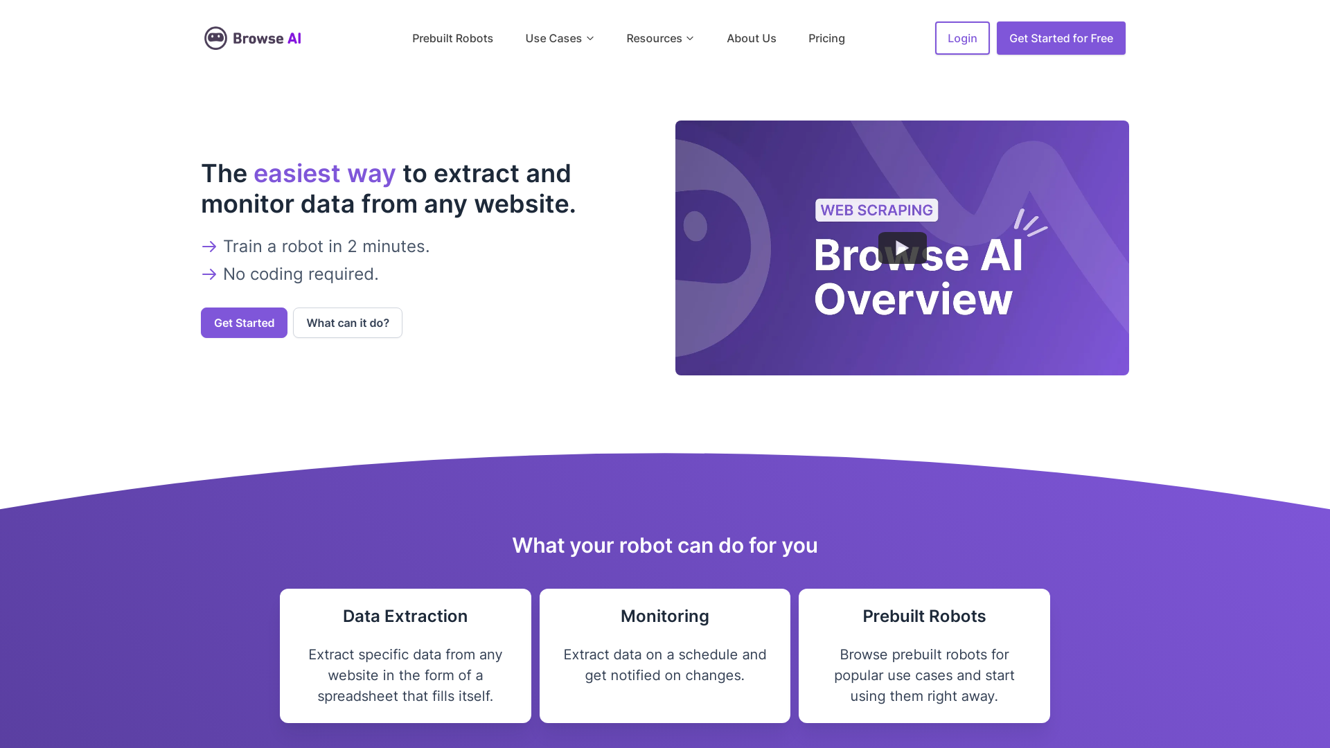 Browse AI Homepage