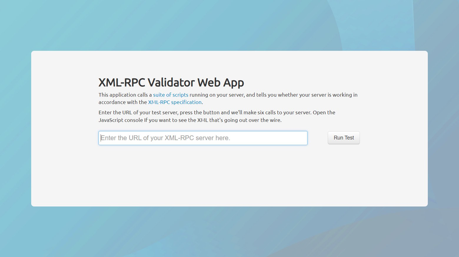 XML-RPC Validator Web App