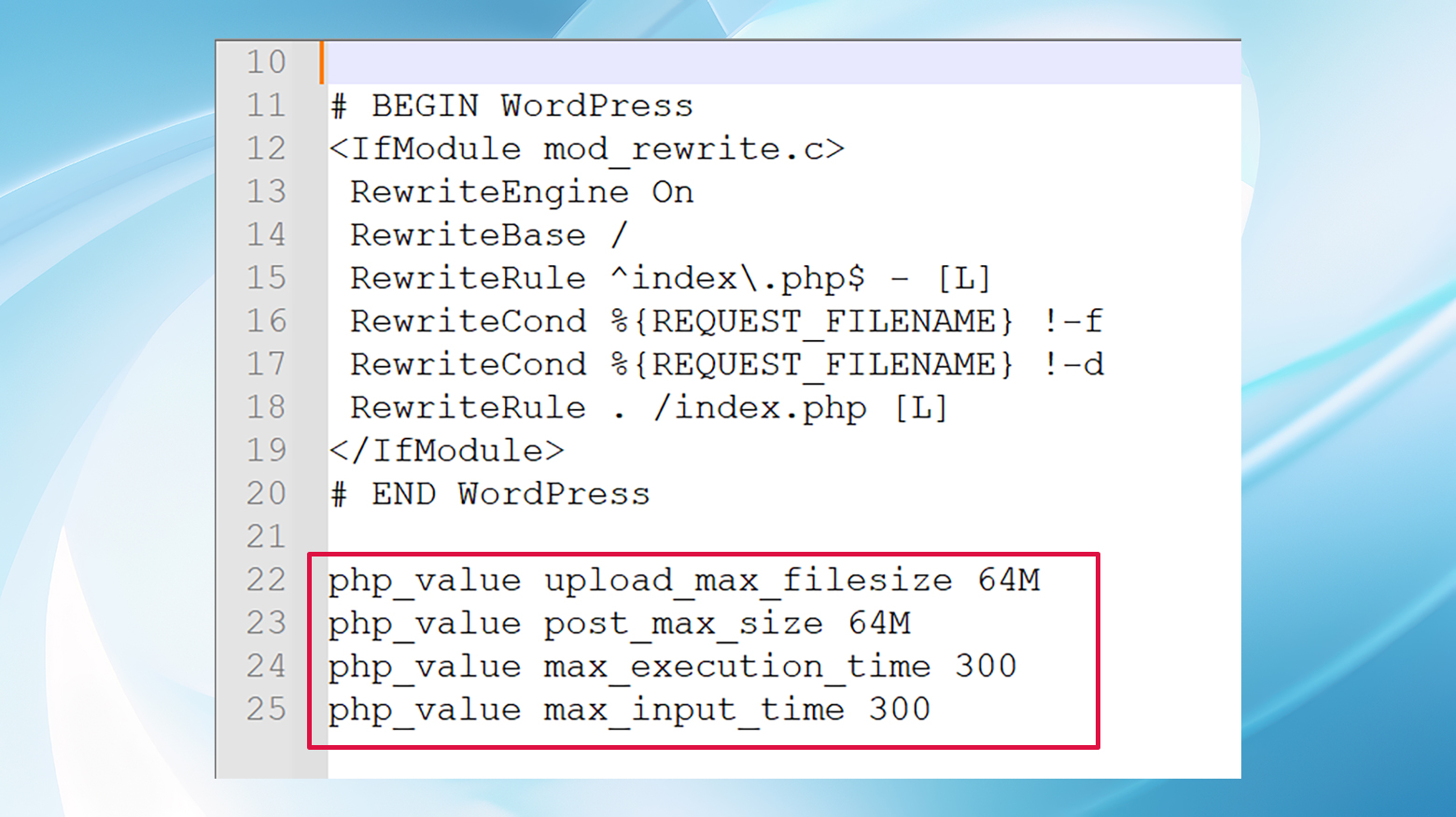 Adjusting the max upload file size and execution time in the htaccess file to troubleshoot the the link you followed has expired error.