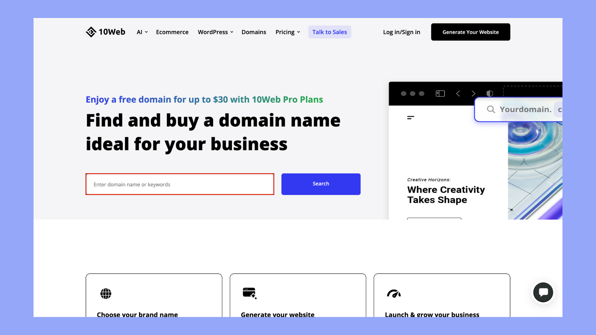 Get the perfect domain name for your ecommerce website