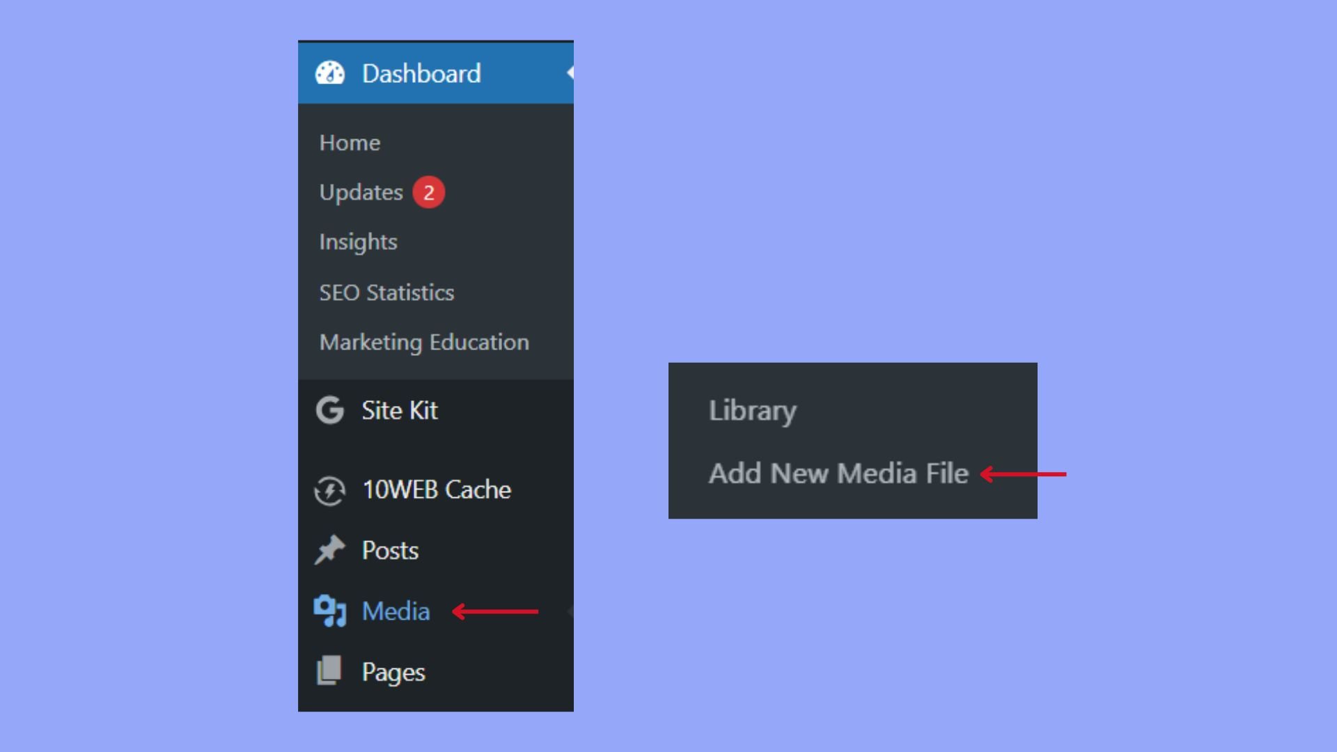 Añadir vídeo en WordPress a través de la biblioteca multimedia