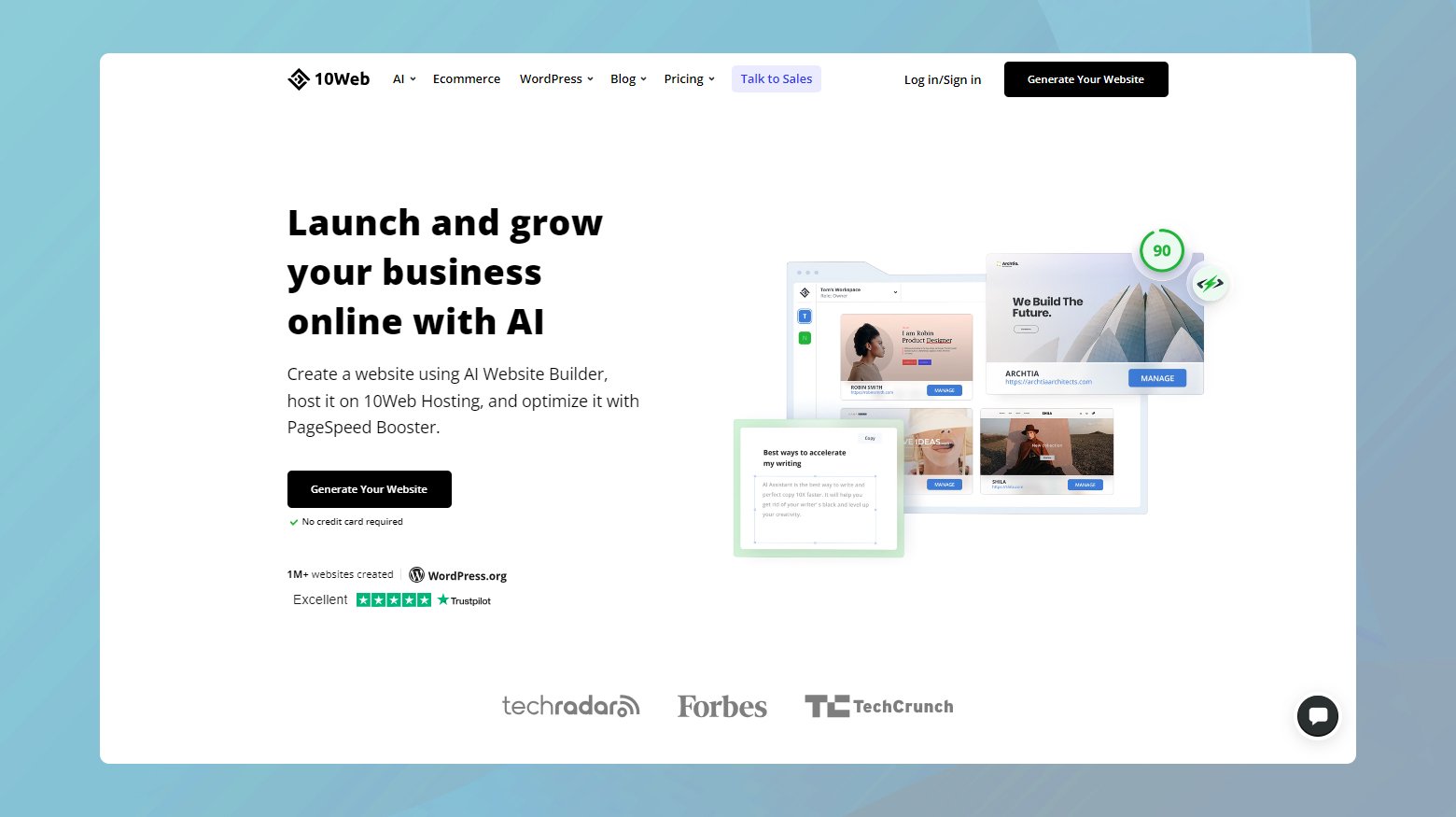 10Web WordPress hosting