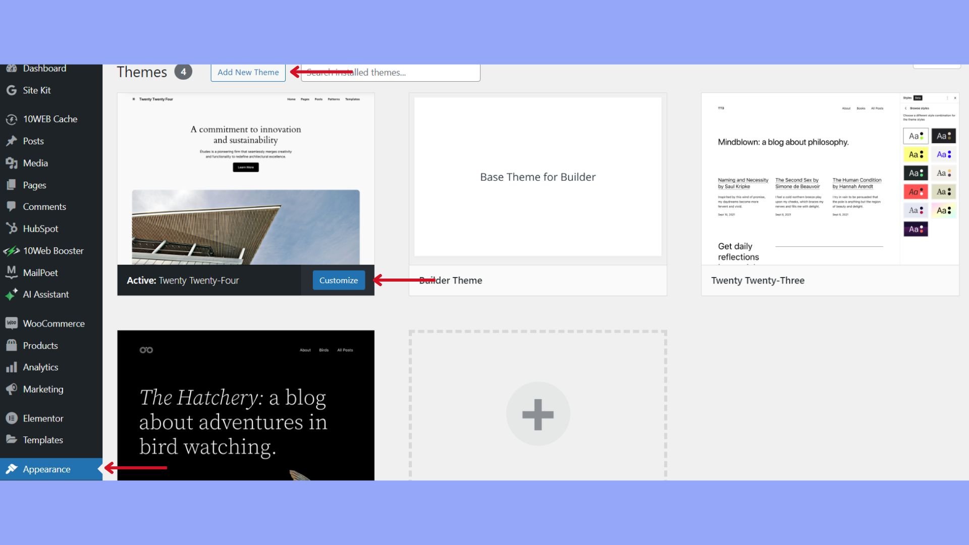 Choose a WooCommerce compatible theme