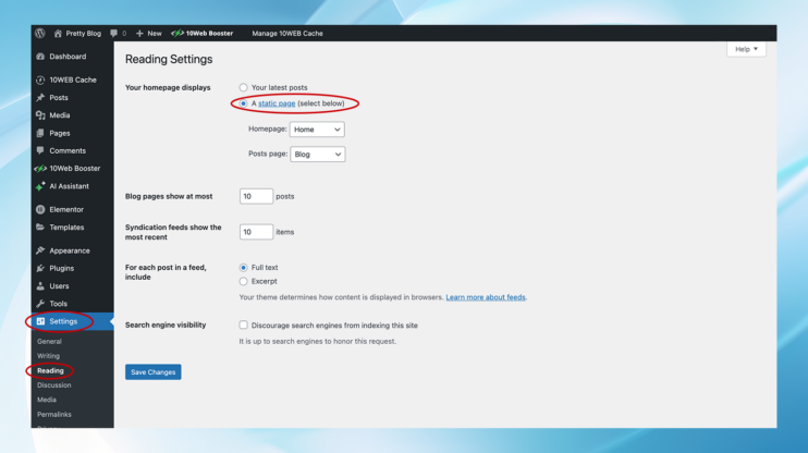 Ajustar la configuración de lectura