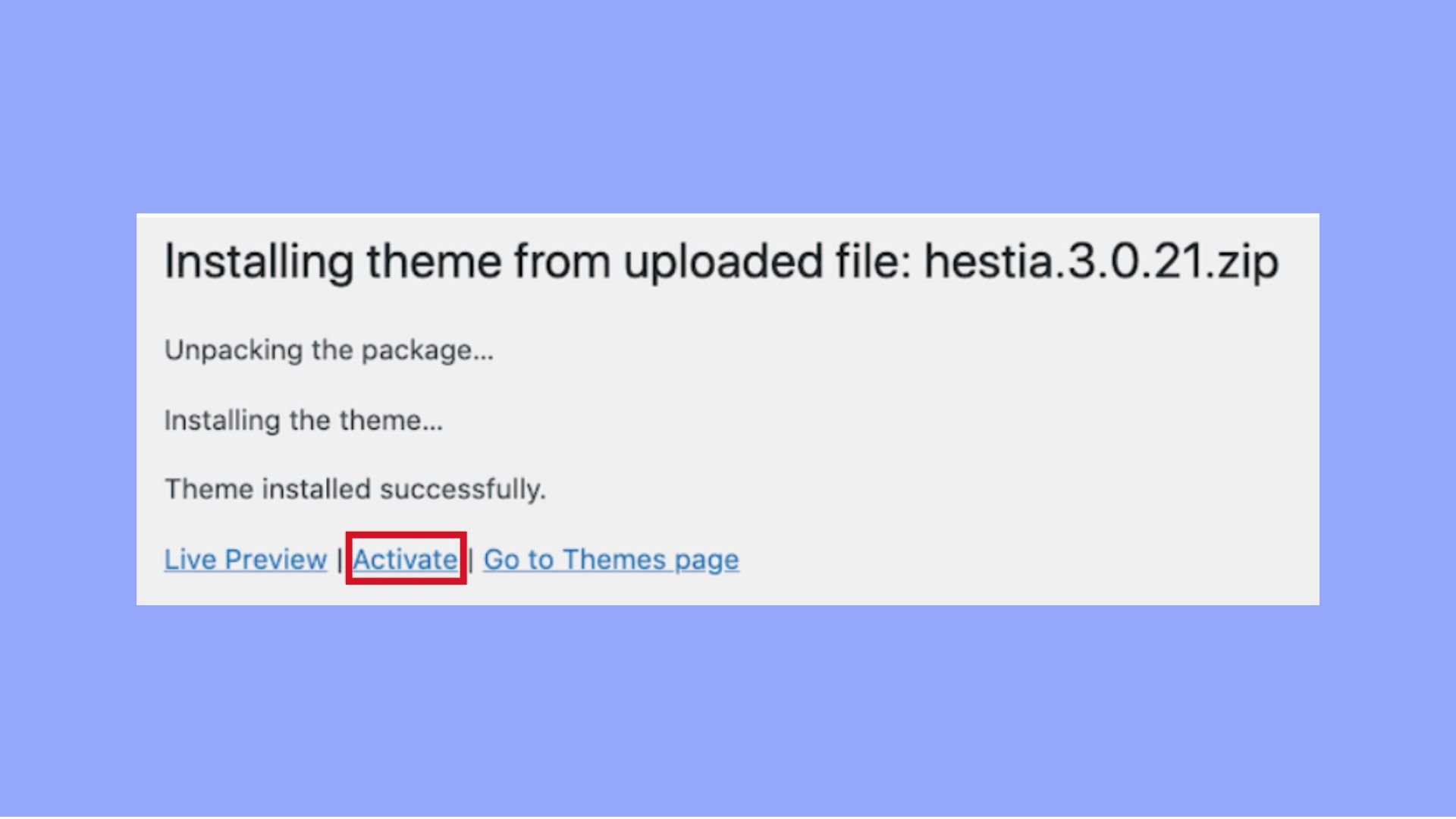 how to install a wordpress theme