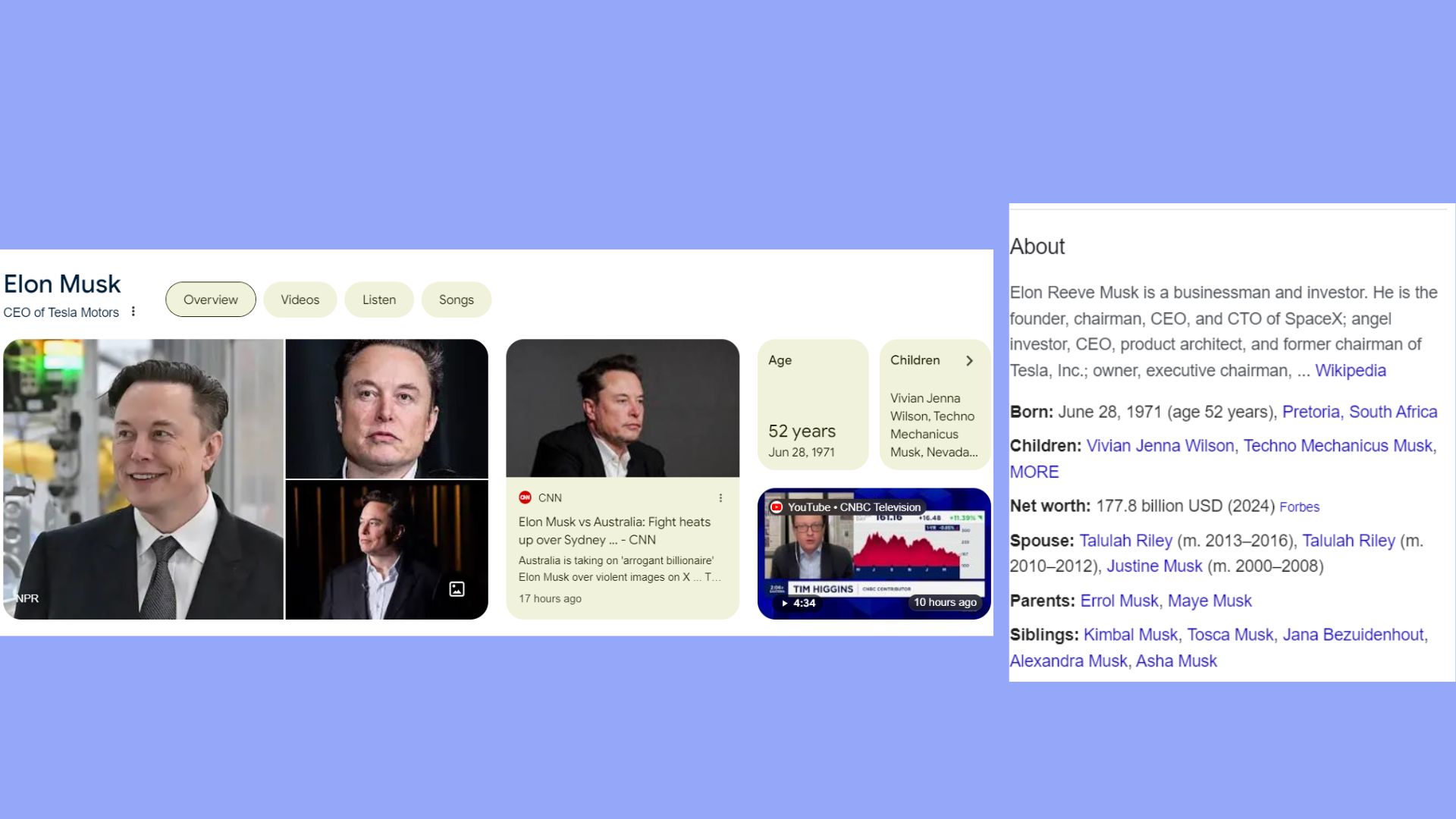 People schema. Elon Musk