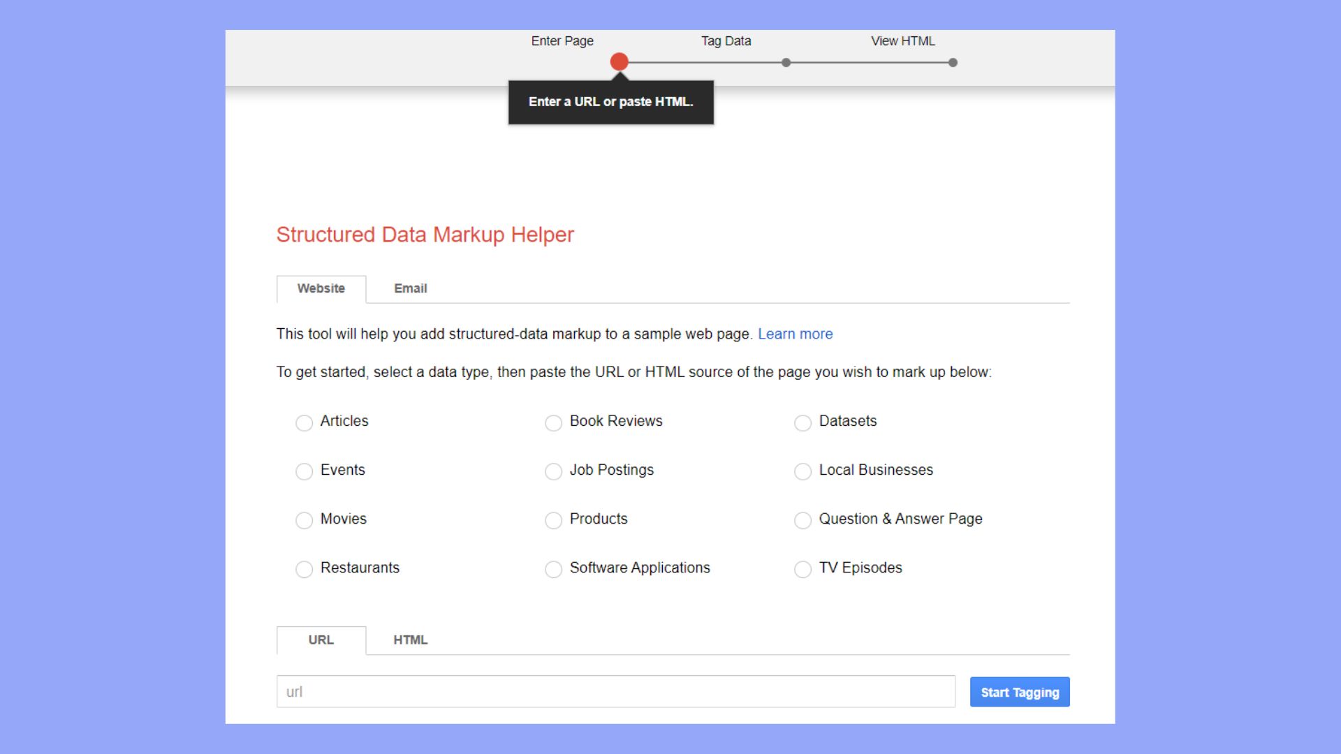 Create your schema markup.