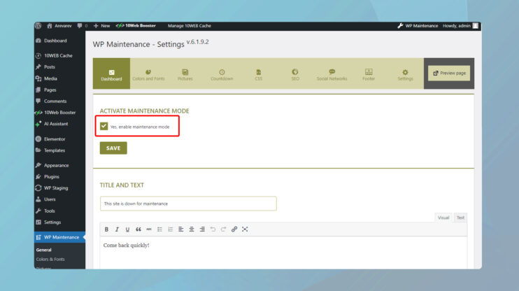 How to Put WordPress in Maintenance Mode: Quick Setup Guide - 10Web