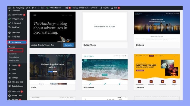 Changing fonts using WordPress full site editing