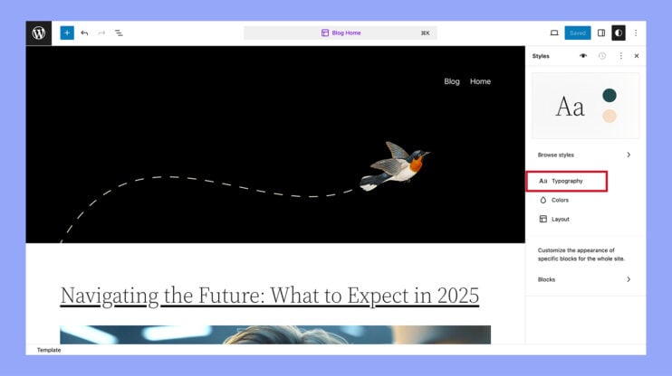 Changing fonts with WordPress full site editing