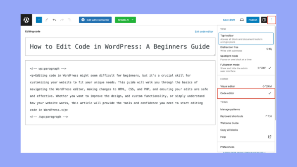 How to Edit Code in WordPress: A Beginners Guide - 10Web