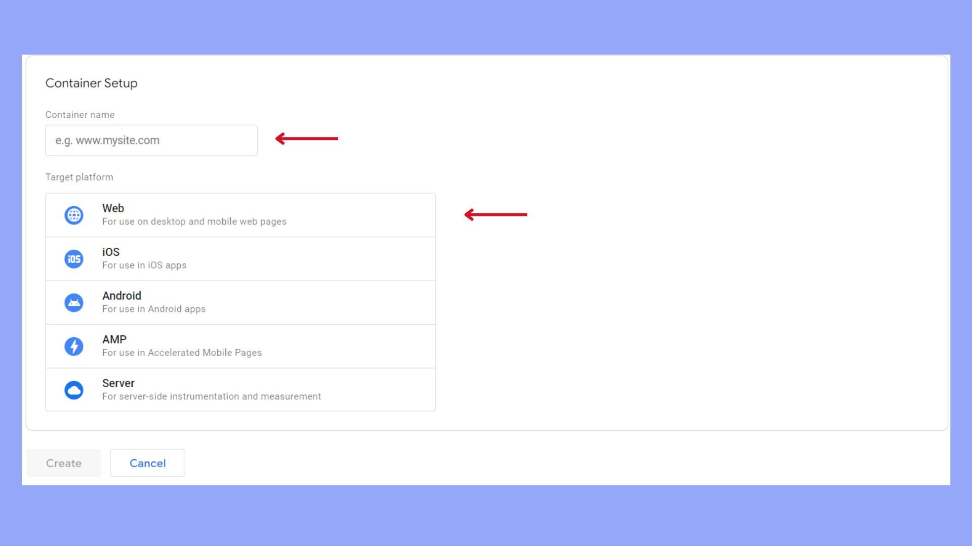 Configuración del contenedor GTM