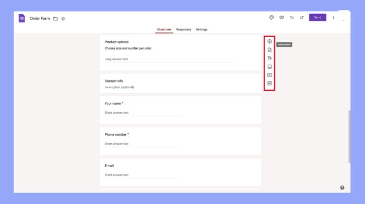 Editar los formularios de Google