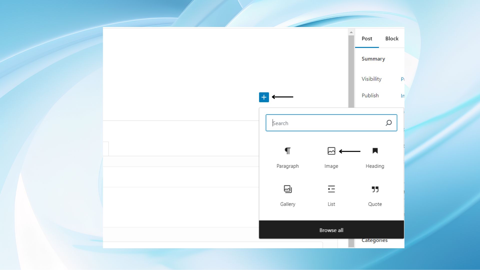 Add images from Elementor editor