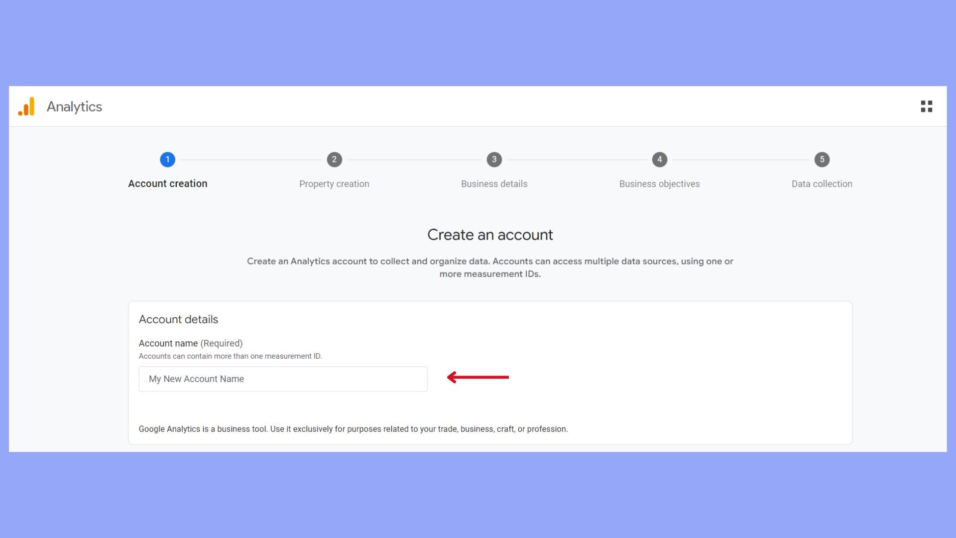 Google Analytics set up
