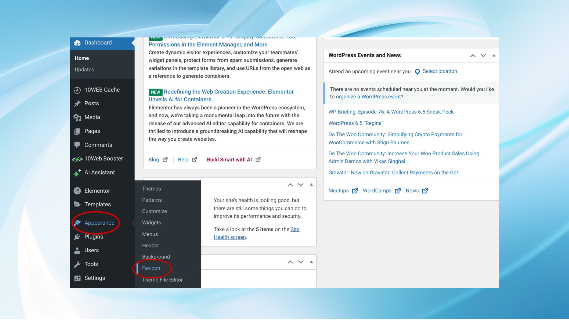 how to change favicon in wordpress