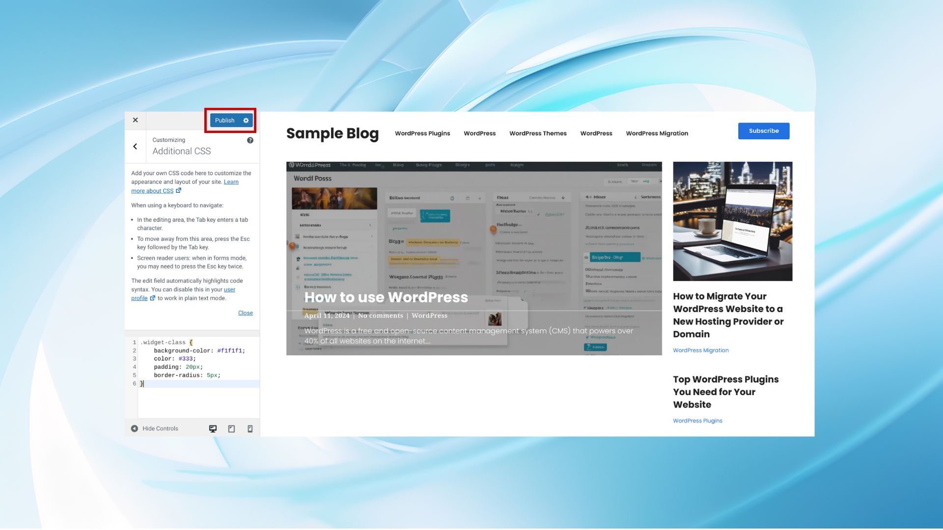 Cómo añadir widgets a WordPress