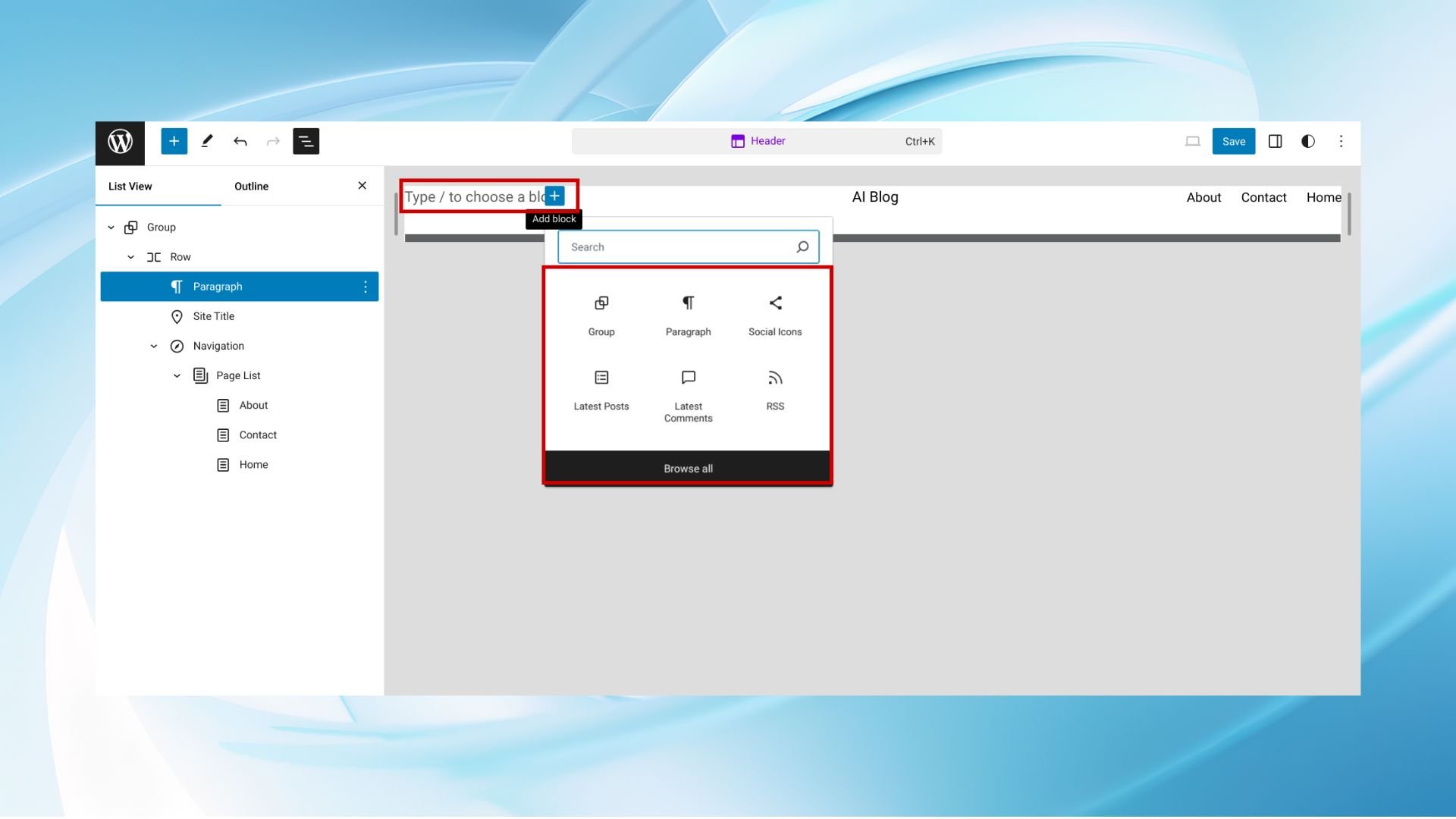 Cómo editar el encabezado en WordPress