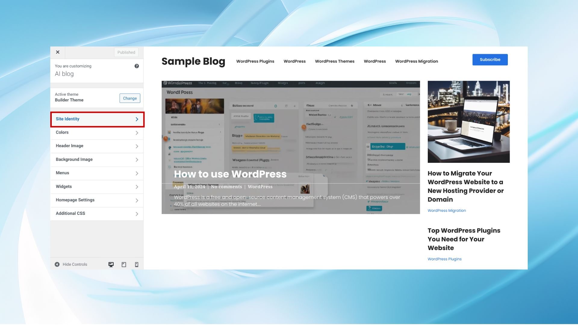 Cómo editar el encabezado en WordPress