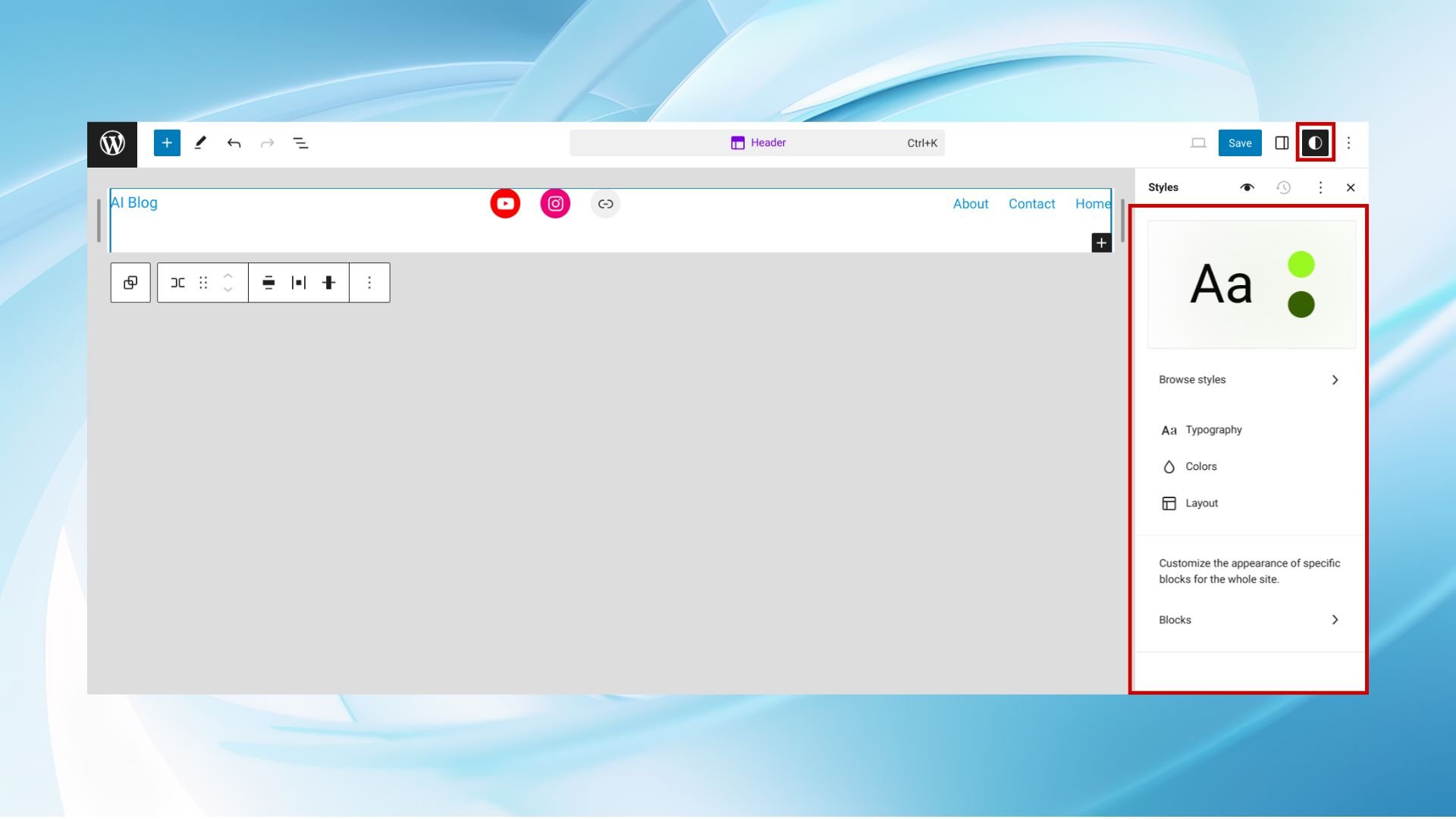 Cómo editar el encabezado en WordPress