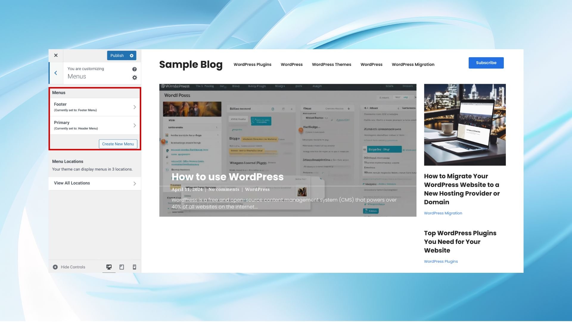 Cómo editar el encabezado en WordPress
