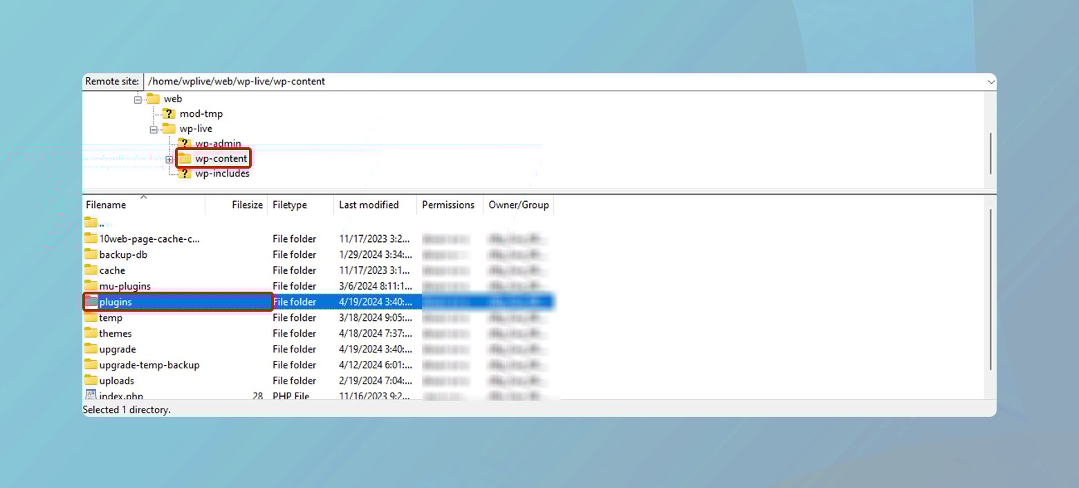 Installing plugins via FTP.