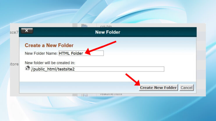 Using cPanel to upload HTML files