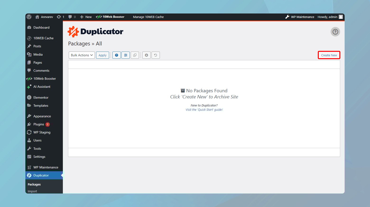 Using the Duplicator plugin to clone a WordPress site