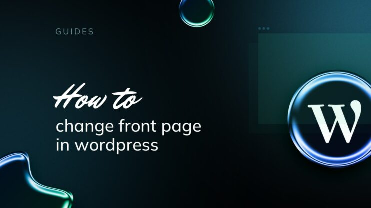 How to change front page in WordPress.