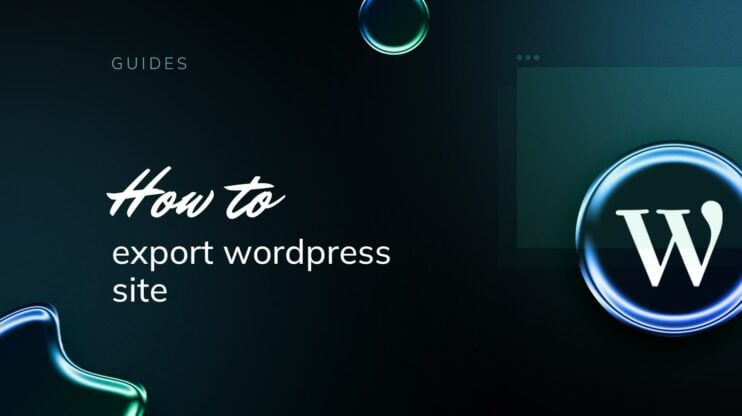 How to export WordPress site