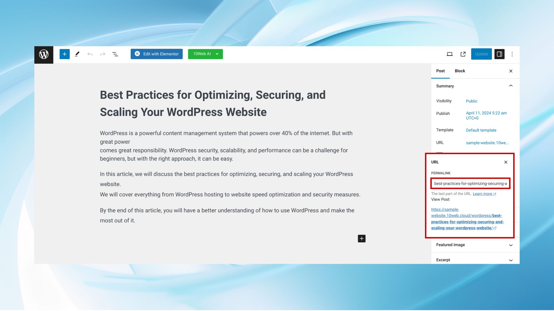 how to change permalink in wordpress