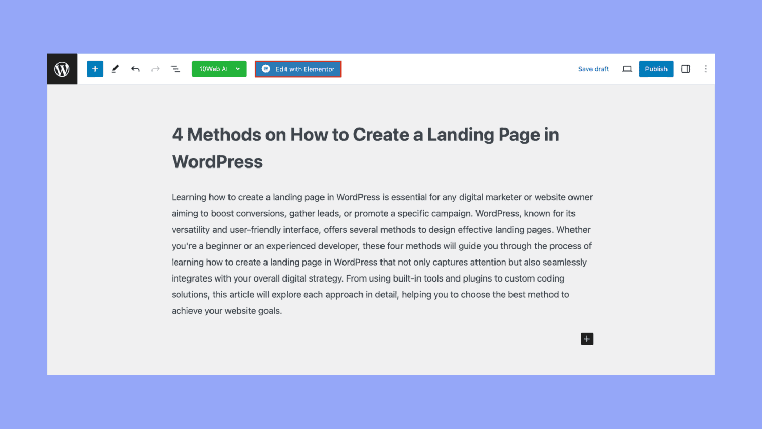 How to Create a Landing Page in WordPress with 4 Easy Approaches - 10Web