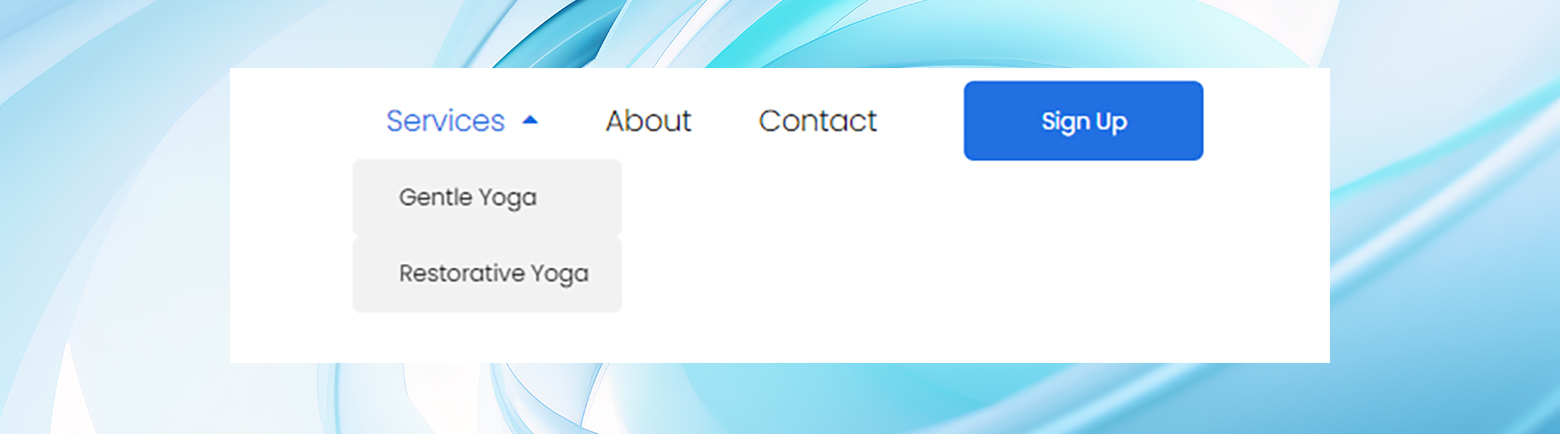 A customized dropdown menu.