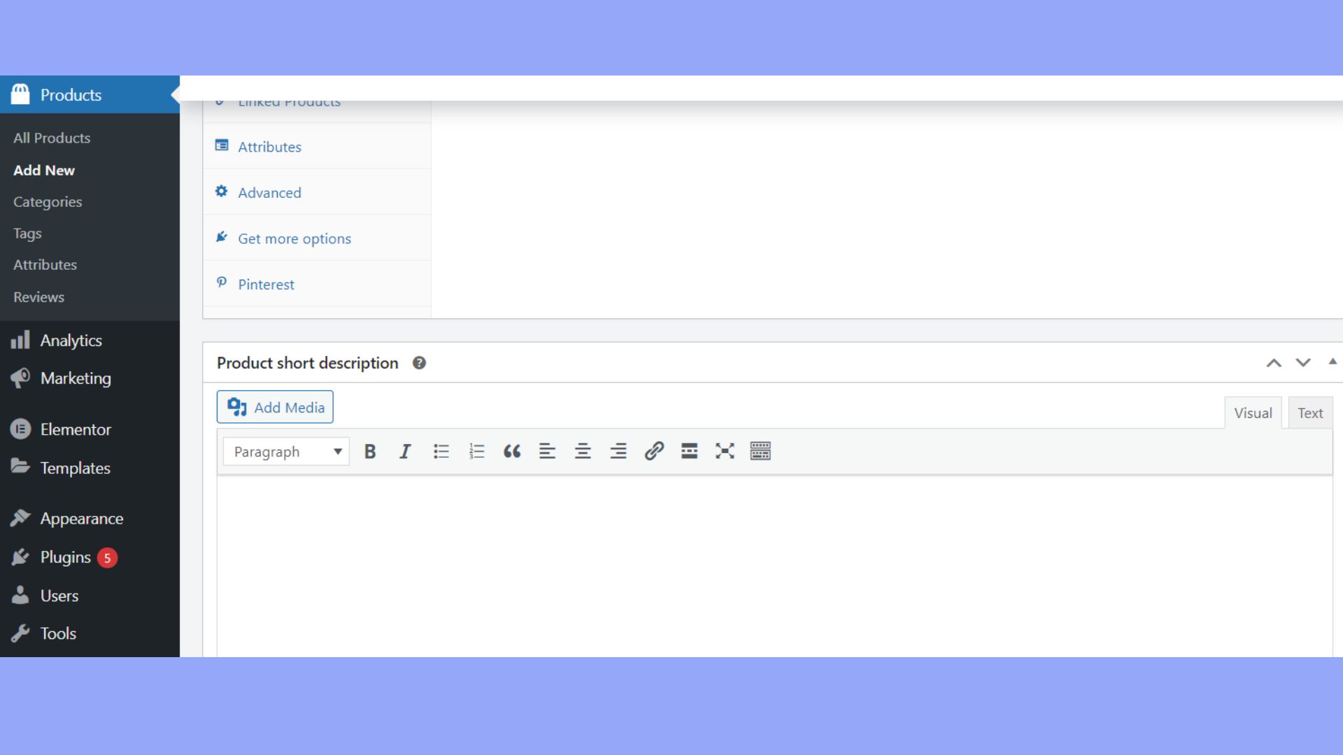 Añadir una descripción corta del producto en WooCommerce