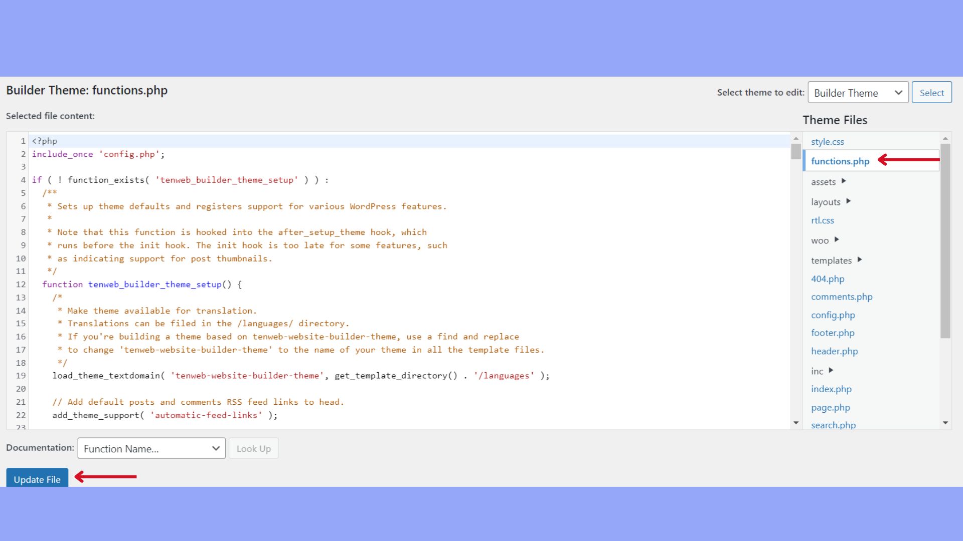 How to edit Theme Editor.