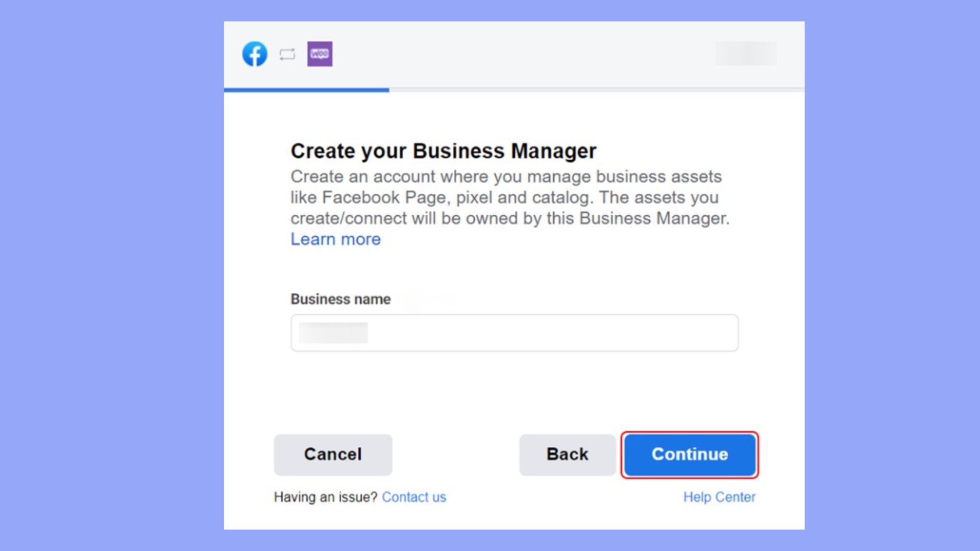 Create a business manager account