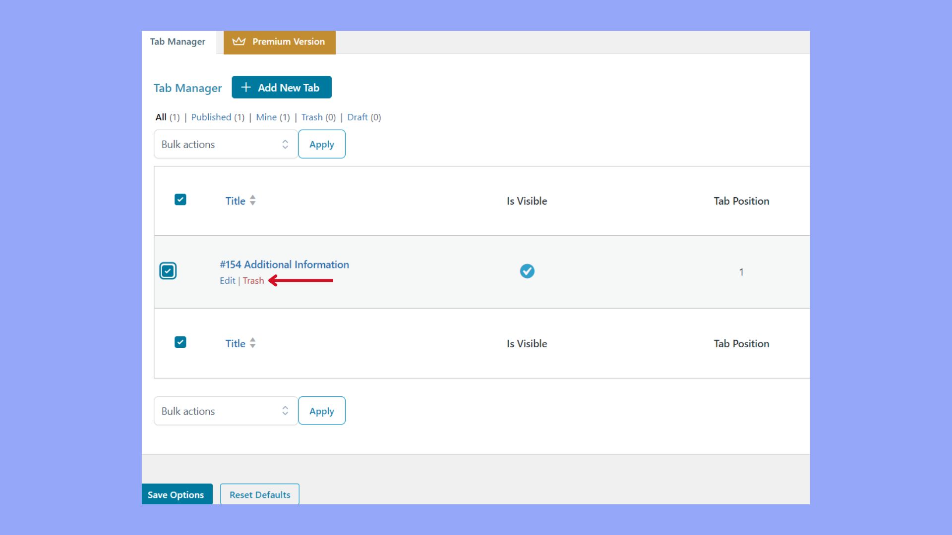 Deleting Additional Information tab with a plugin.