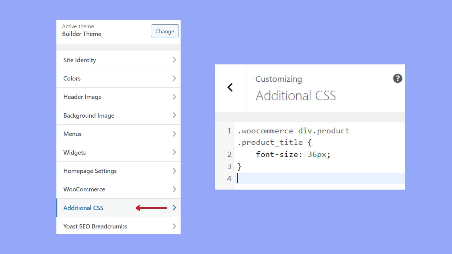 Customize WooCommerce page through CSS