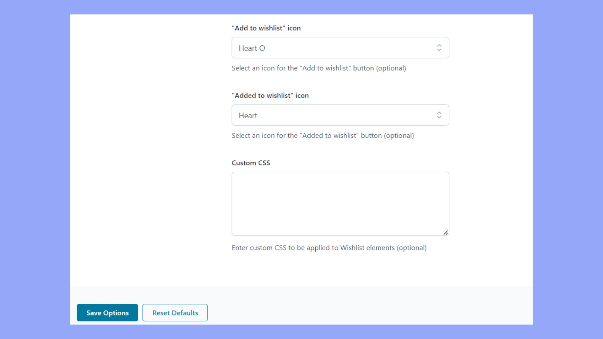 Personalizar el estilo de una lista de deseos mediante CSS personalizado