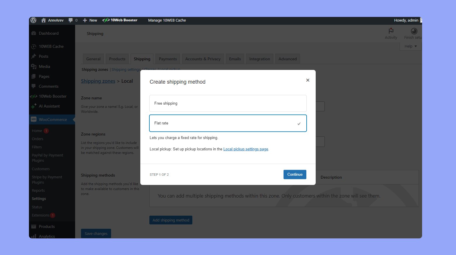 Crear un método de envío en WooCommerce