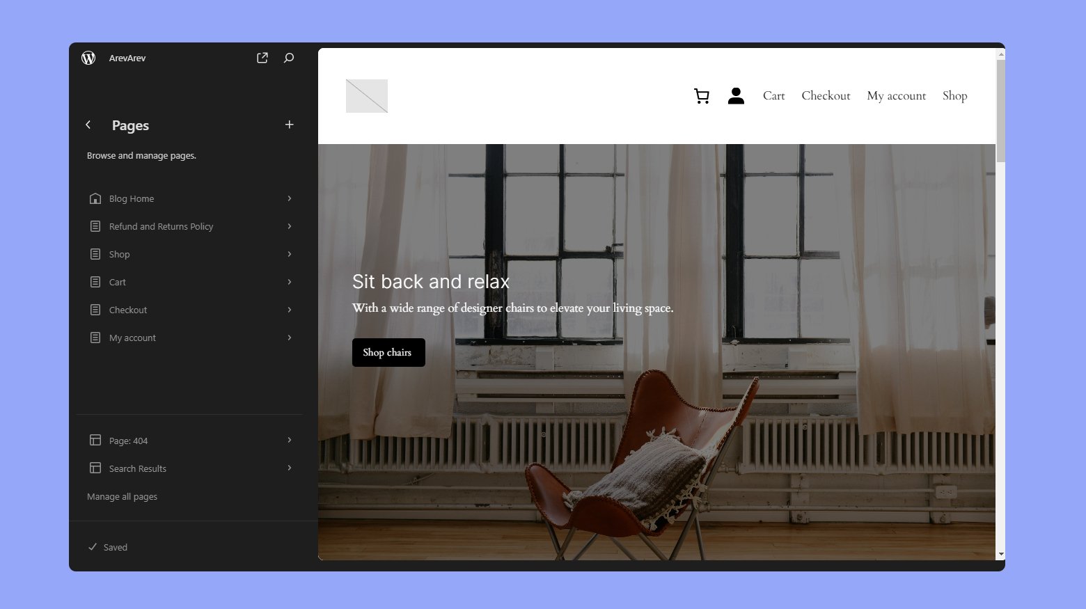 Personalizar el diseño a través de Apariencia en WordPress