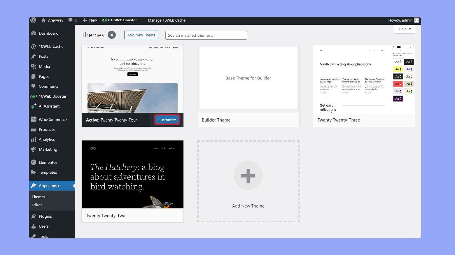 Personalizar el tema en WordPress