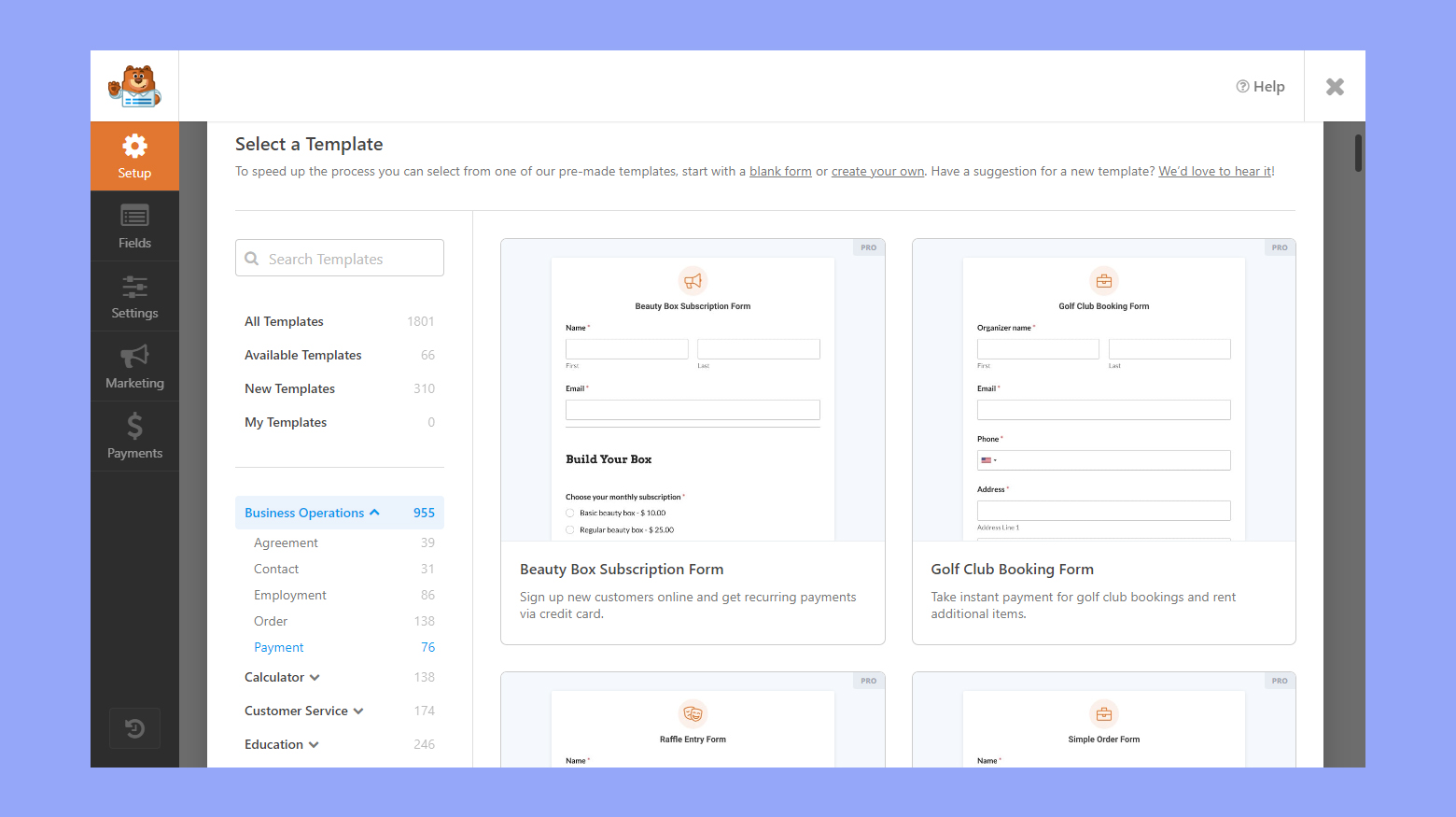 Develop a custom payment form in WPForm