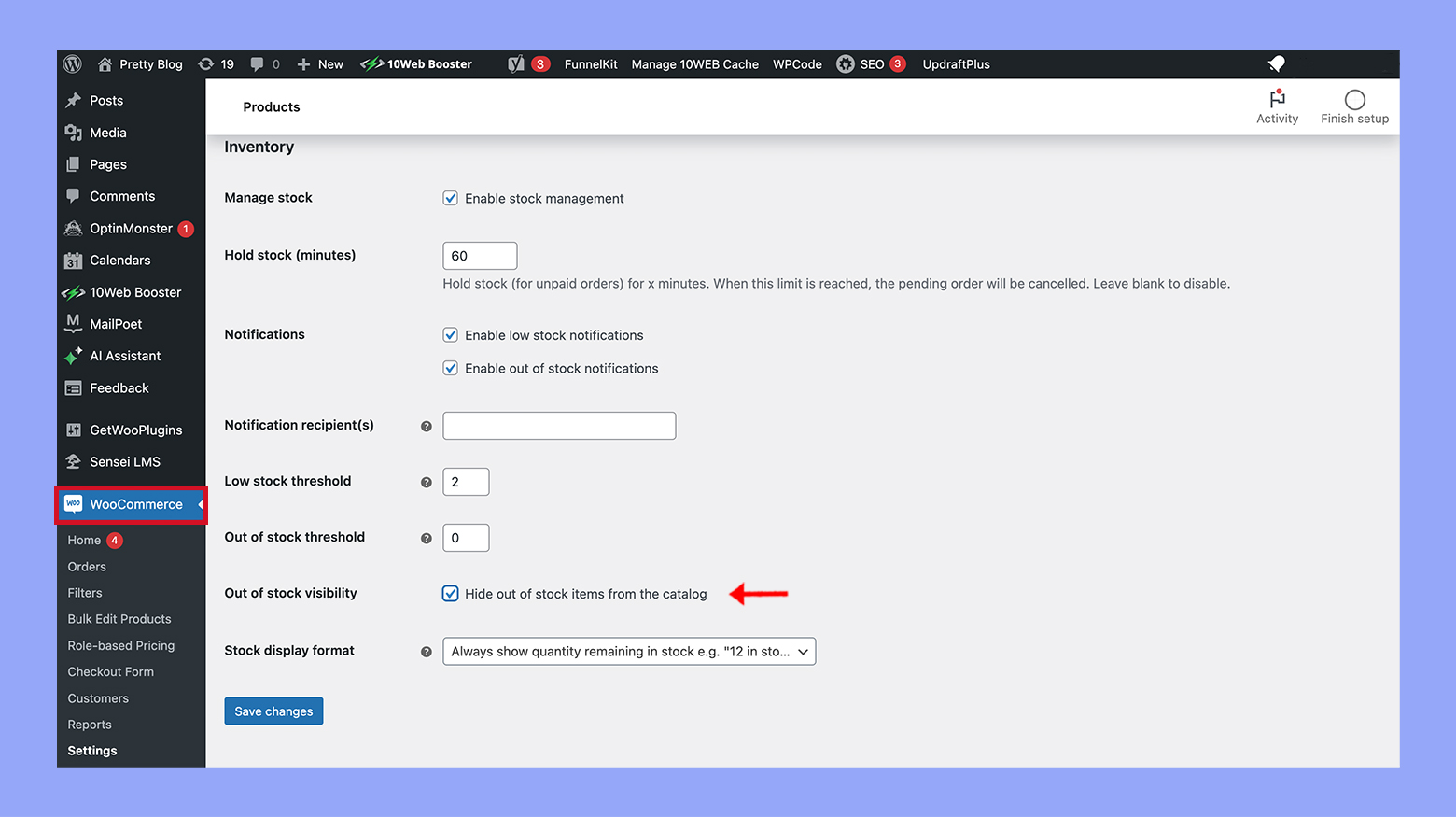 Managing out-of-stock variations in WooCommerce