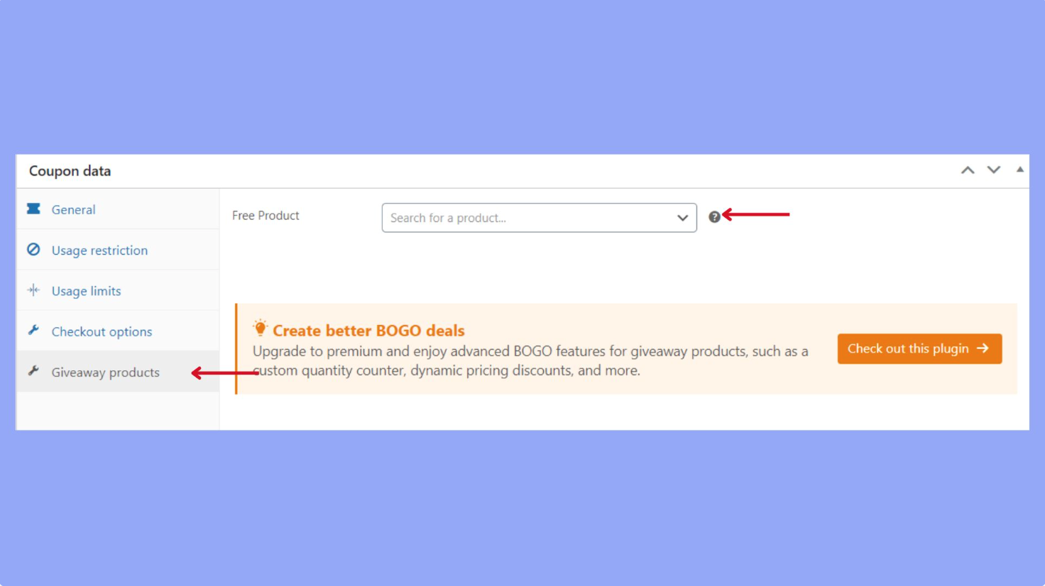 Locating the BOGO deals settings