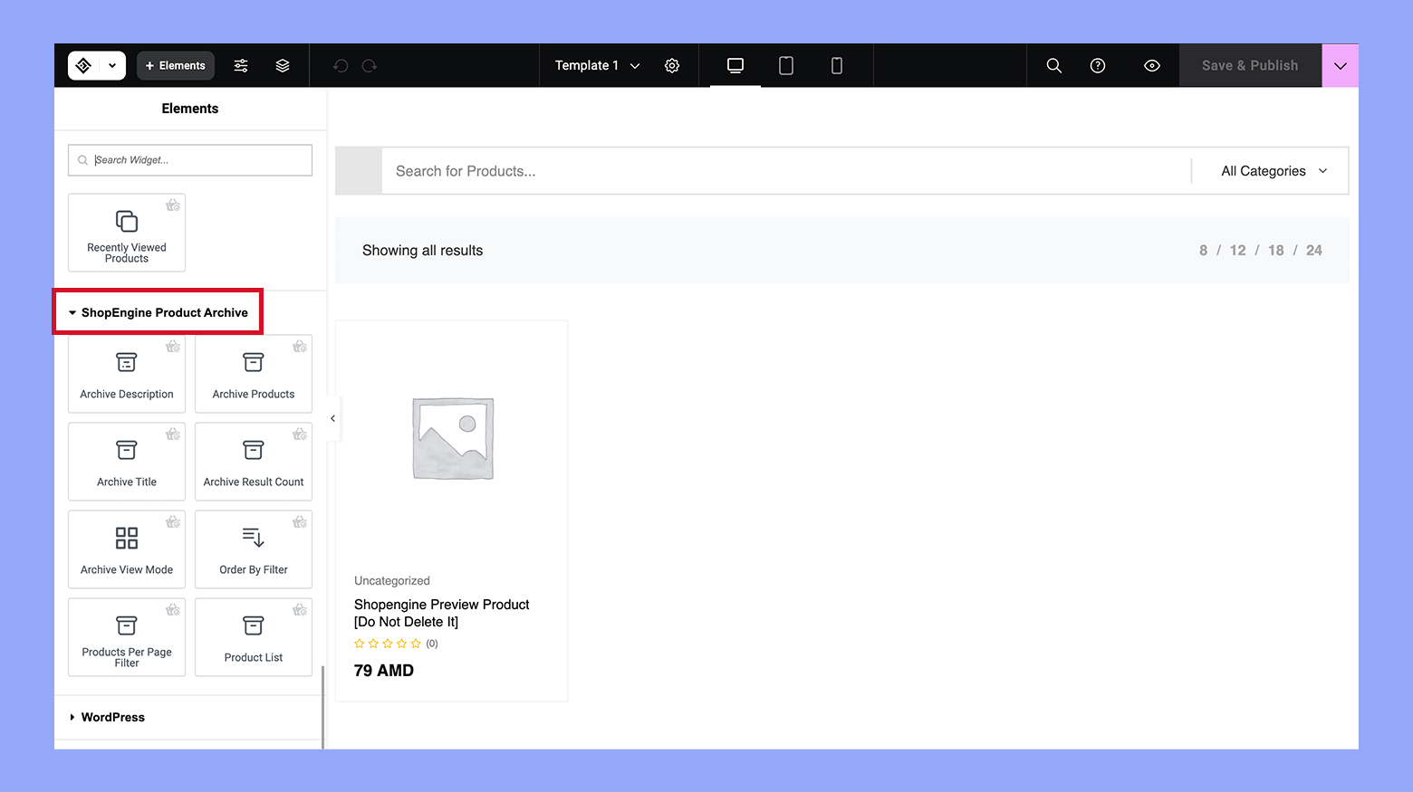 WooCommerce product archive widgets