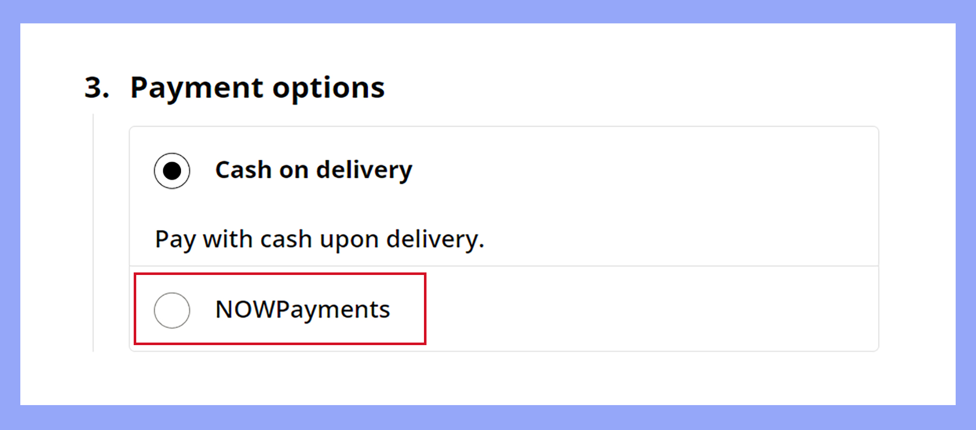 Con el plugin NOWPayments instalado y configurado, los clientes tienen ahora la opción de pagar con Bitcoin.